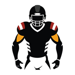 American football player silhouette design