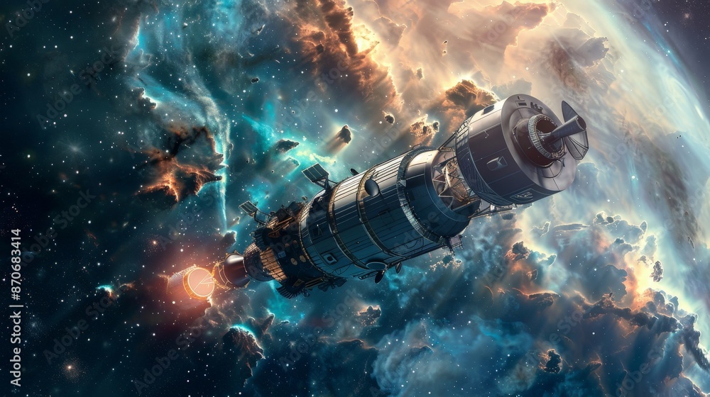 Poster space missions push the boundaries of human knowledge and technology, unlocking the secrets of the c