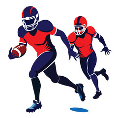 American football player silhouette design