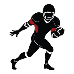 Naklejka premium American football player silhouette design
