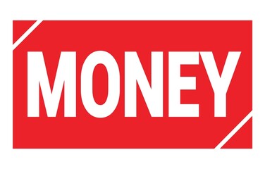 MONEY text written on red stamp sign.
