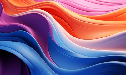 Fototapeta premium geometric abstract motion in dynamic flows flat design side view fluid theme 3D render Triadic Color Scheme