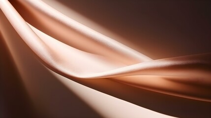 Close up of Sunlight and Shadows on rose gold Drapery
