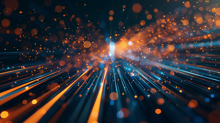 Obraz premium Abstract Light Trails and Bokeh