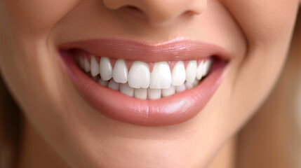 Obraz premium Woman Smiling With White Teeth