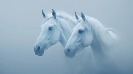 Obraz premium AIpowered ghost horses allow cowboys to traverse vast supernatural terrains at lightning speeds