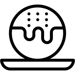 Obraz premium Vector Icon Choco Balls, Bonbon, Dessert, Baker, Chocolate, Bakery