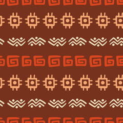 Obraz premium African ethnic seamless pattern. Tribal background