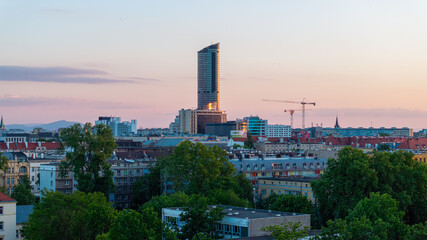 Panorama miasta Wroclaw Polska © sopthedrone