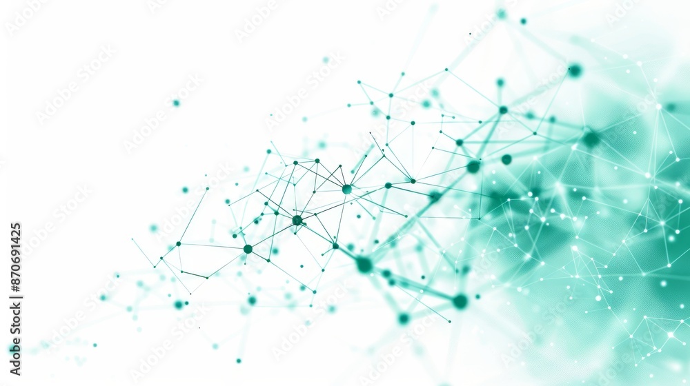 Poster technology futuristic network with fantasy plexus background. 3d rendered.