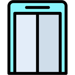 Vector Icon Elevator, Lift, Floors, Lobby, Level, Doors