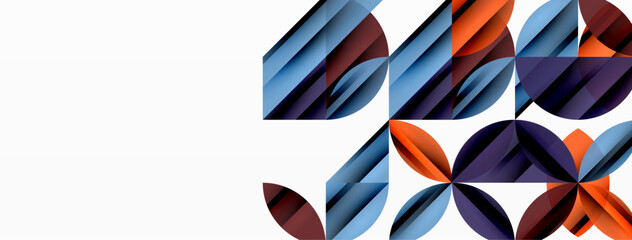 Obraz premium Circles and round shapes geometric minimal background