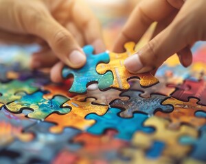 Closeup of team working on a shared project, Collaborative Projects, Cooperation