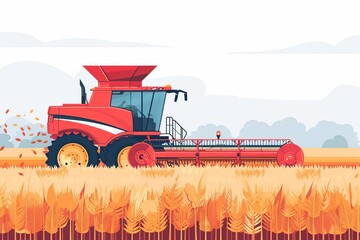 Obraz premium Workload trends, tracking agricultural technology advancements, flat design illustration