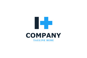 letter h plus medical or hospital logo