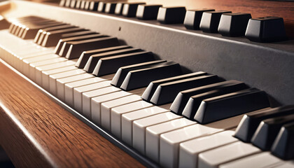 close up of piano keys