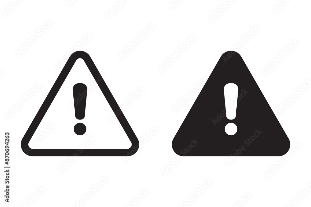Poster alert icon. warning sign and symbol. exclamation mark in triangle.