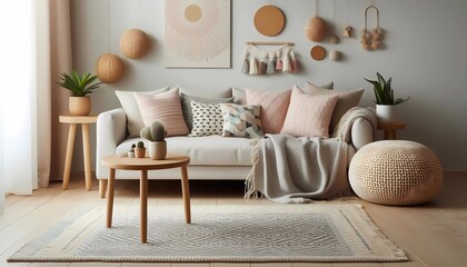 Wohnzimmer im skandinavischen Stil