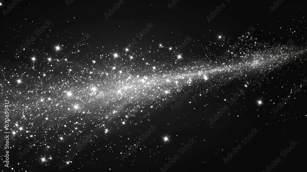 Aufkleber animated clip with transparent background and alpha channel with glittering trail particle effect.