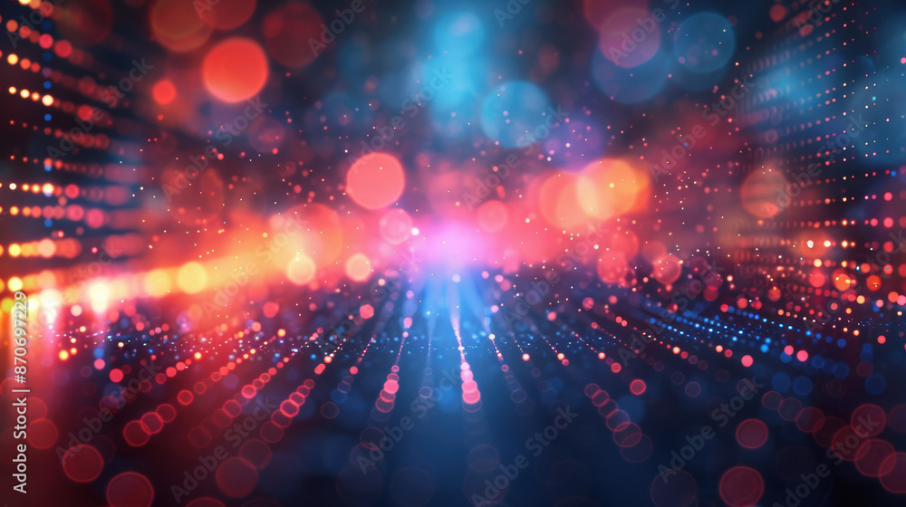 Poster vibrant abstract background with colorful bokeh lights and smooth gradient creating a dynamic, energ