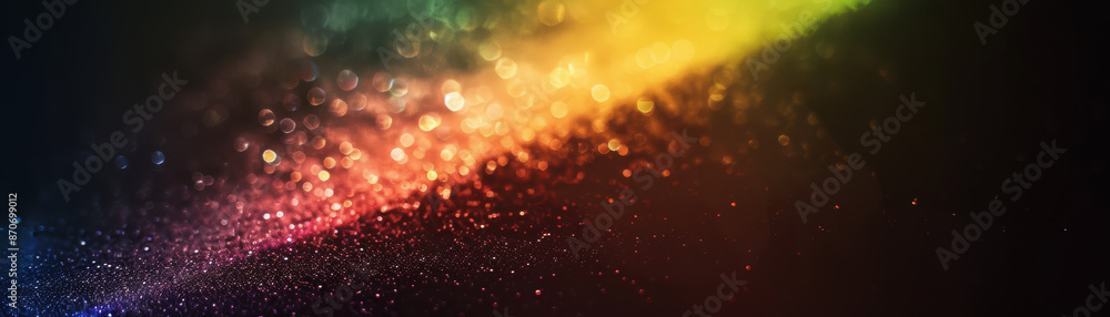 Poster vibrant abstract background with colorful bokeh light effects creating a dreamy, magical atmosphere.