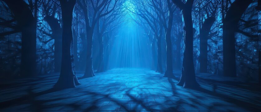 Supernatural event backdrops feature holographic projections of enchanted realms