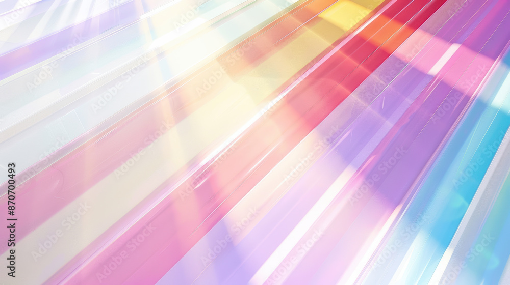 Poster colorful abstract background with overlapping translucent lines and vibrant hues creating a dynamic,