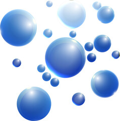 Realistic transparent  3d bubbles underwater . Soap bubbles vector illustration