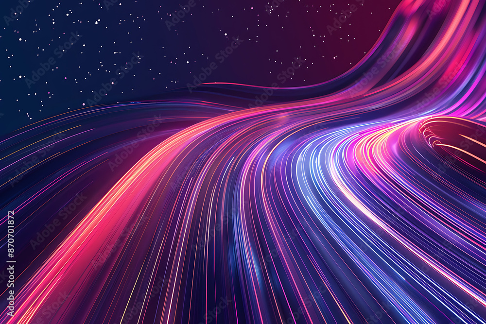 Poster abstract background of smooth lines. big data visualization.