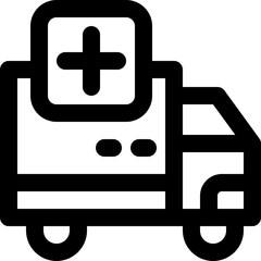 ambulance icon. vector line icon for your website, mobile, presentation, and logo design.