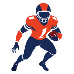 Obraz premium American football player silhouette design