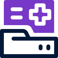 medical report icon. vector dual tone icon for your website, mobile, presentation, and logo design.