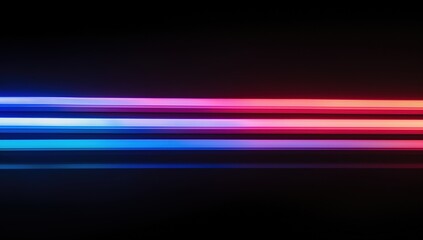 Naklejka premium Glowing Blue And Pink Neon Lines On Black Background