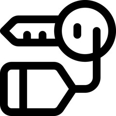 room key icon. vector line icon for your website, mobile, presentation, and logo design.