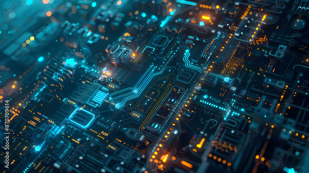 Poster abstract circuit digital. cyberspace design technology internet hi speed online engineering. backgro
