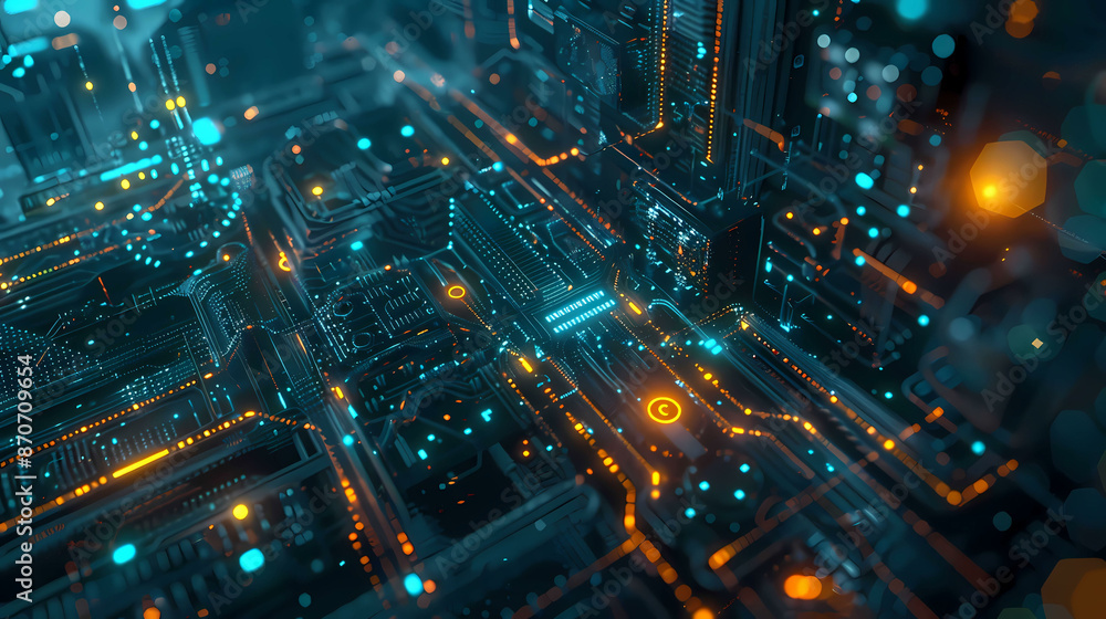 Poster abstract circuit digital. cyberspace design technology internet hi speed online engineering. backgro