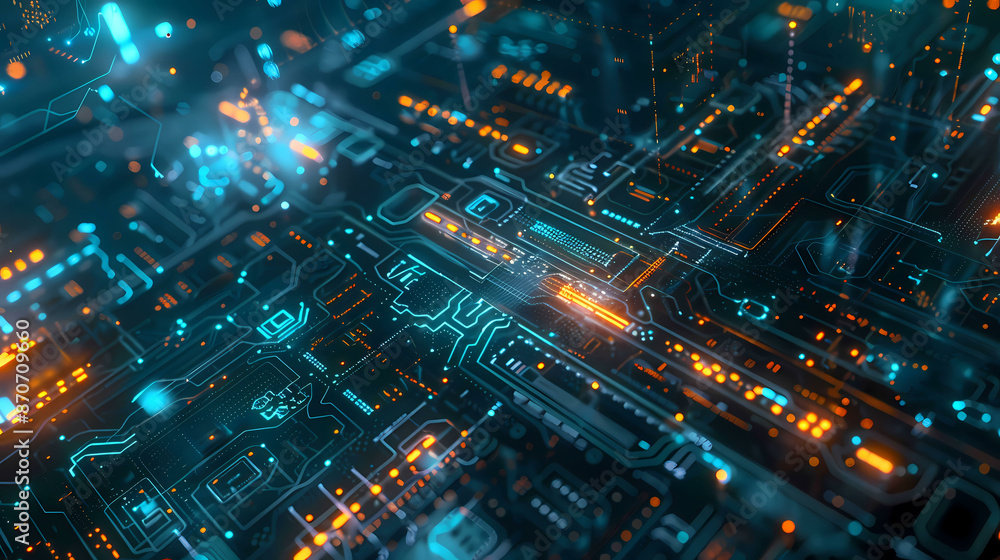 Poster abstract circuit digital. cyberspace design technology internet hi speed online engineering. backgro