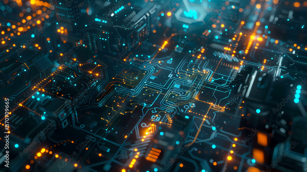 Poster abstract circuit digital. cyberspace design technology internet hi speed online engineering. backgro