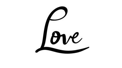 Love brush calligraphy, Handwritten ink lettering. Hand drawn design elements,Vector typography quote isolated on white background ,Vector illustration EPS 10