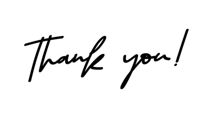 Thank you brush calligraphy, Handwritten ink lettering. Hand drawn design elements,Vector typography quote isolated on white background ,Vector illustration EPS 10