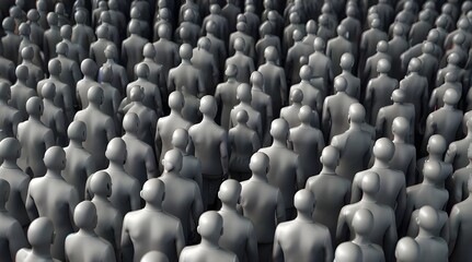 Obraz premium Liadership difference and standing out of crowd concept.generative.ai