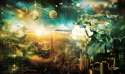 graphic backgrounds related to technology, communication, and the internet