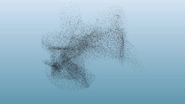 Starlings dancing in the sky