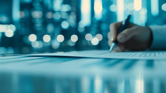 Accountant preparing for a board meeting, with comprehensive financial reports and executive summaries, emphasizing highlevel reporting