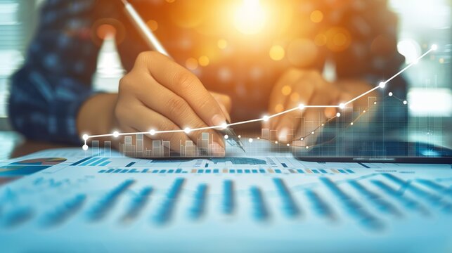 Accountant preparing for a board meeting, with comprehensive financial reports and executive summaries, emphasizing highlevel reporting