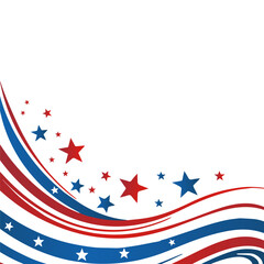 Independence day background. a flat vector illustration celebrating the 4th of July.