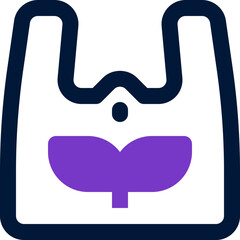 eco bag icon. vector dual tone icon for your website, mobile, presentation, and logo design.