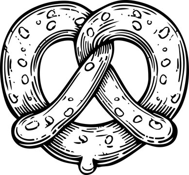 recommend clip art: Pretzel drawing clipart design illustration