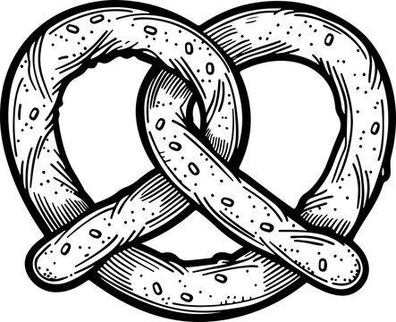 recommend clip art: Pretzel drawing clipart design illustration