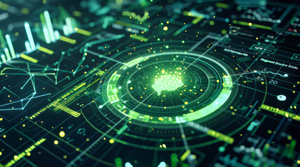 Obraz premium Digital marketing data visualization with graphs and charts